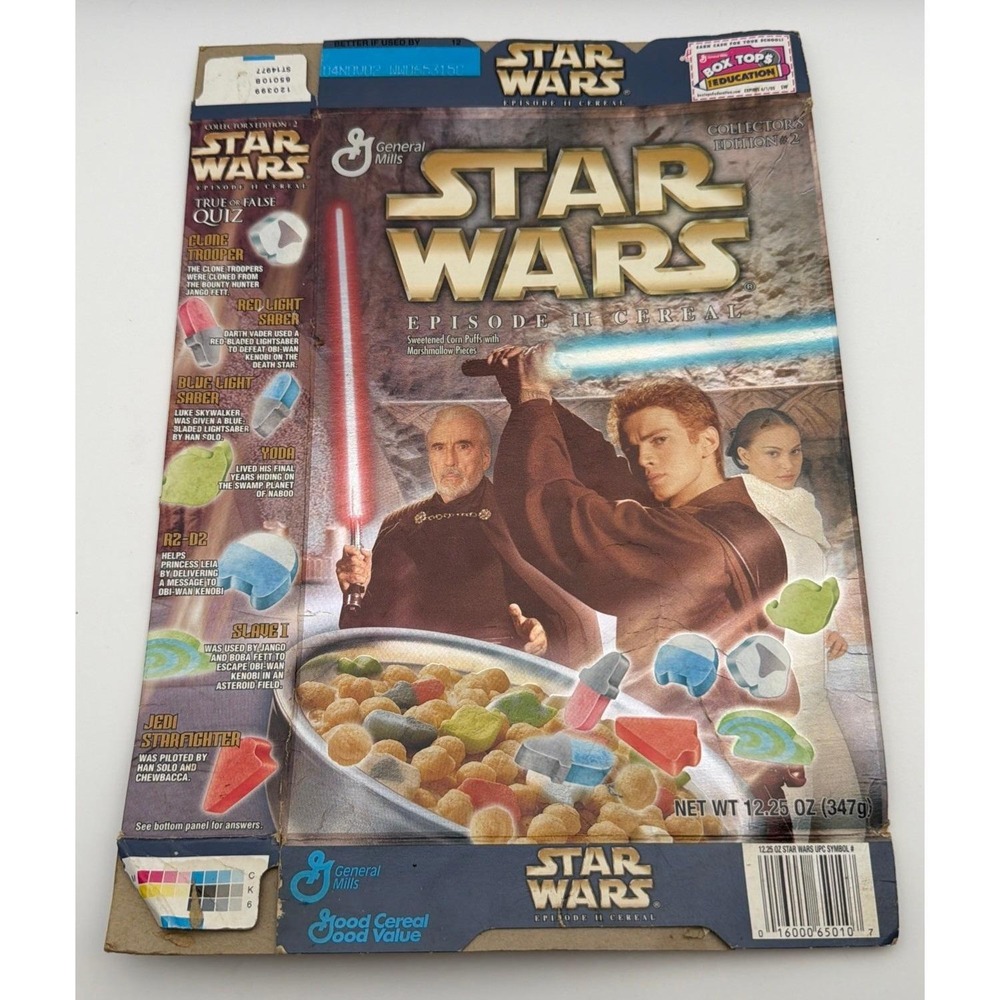 2002‎ Star Wars Episode II Cereal Box General Mills Collector Edition 2 Anakin